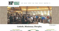Desktop Screenshot of holyfamilynovi.org